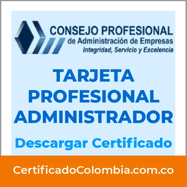 Tarjeta Profesional CPAE - Consejo Profesional de Administración de Empresas Logo - Colombia