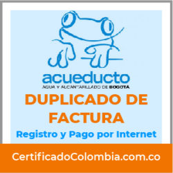 Acueducto de Bogotá - Duplicado de factura por internet