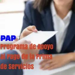 PAP Programa de apoyo al pago de la prima de servicios