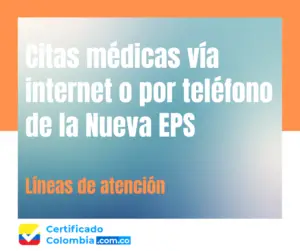 Citas médicas vía internet o por teléfono de la Nueva EPS